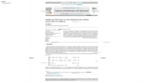 Stability and bifurcation of a ratio-dependent prey–predator system with cross-diffusion✩